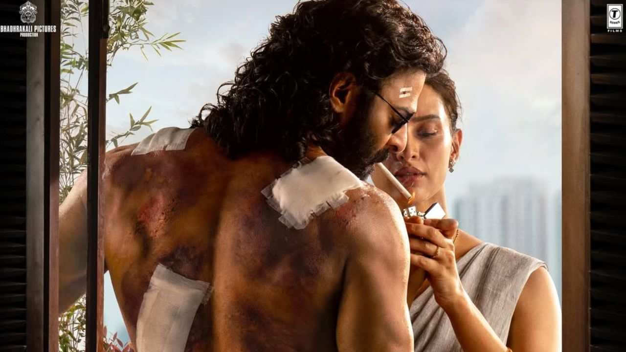 prabhas and triptii spirit poster