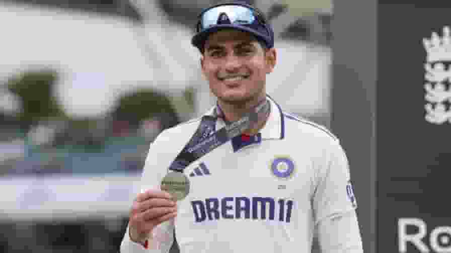 Shubman Gill with Winning Medal