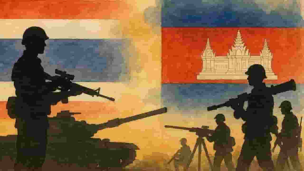 Military strength of Cambodia and Thailand.