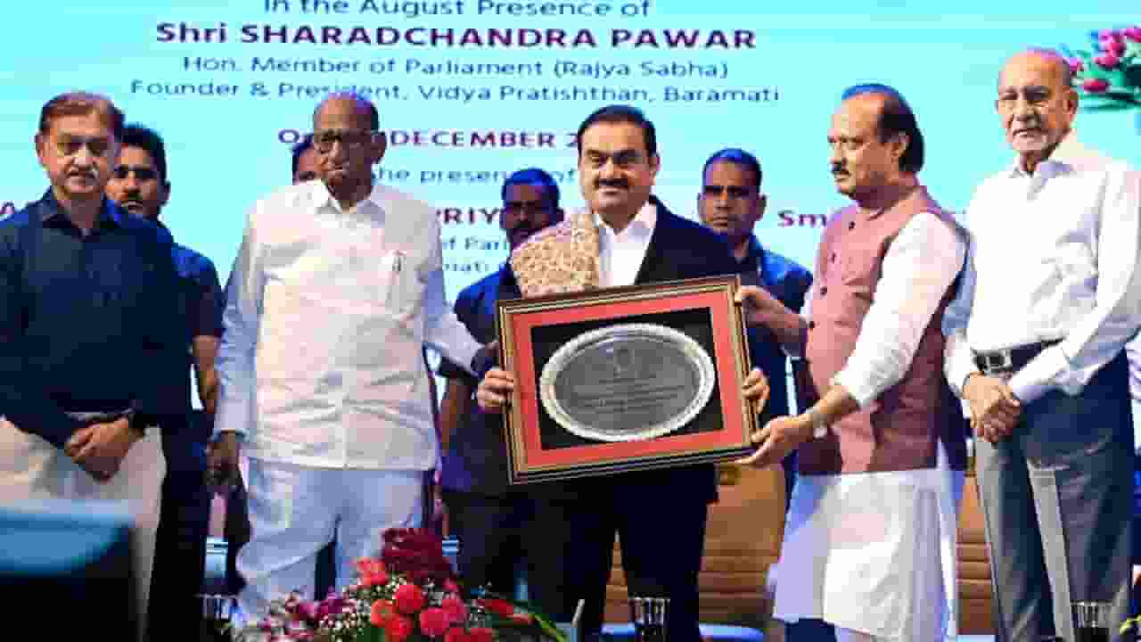 gautam adani sharad pawar and ajit pawar