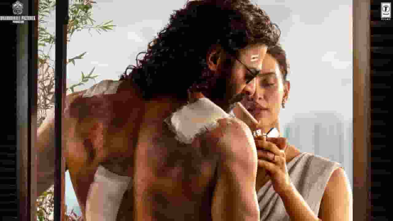 prabhas and triptii spirit poster