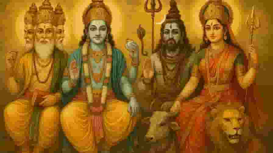महीने के हिसाब से करें भगवान की पूजा, जानें पूरी कथा Lord Shiv, Brahama, Vishnu and maa durga representational picture