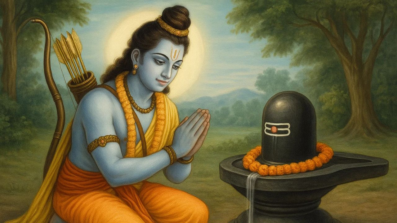 राम रचित शंभू स्तुति: लंका जाते समय श्री राम ने की थी महादेव की पूजा Image of Shri Ram